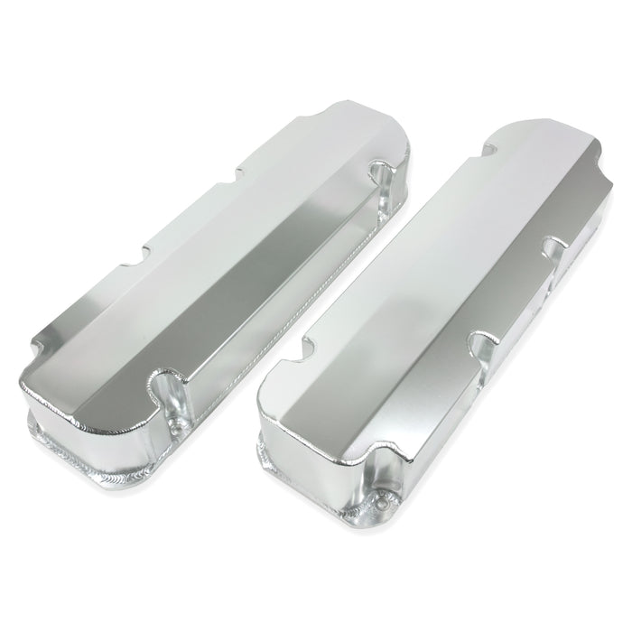 Top Street Performance JM8094-3CA Valve Covers; Fab. Alum.; Short Bolt wthout Holes BBF; Clear Anodized - Truck Part Superstore