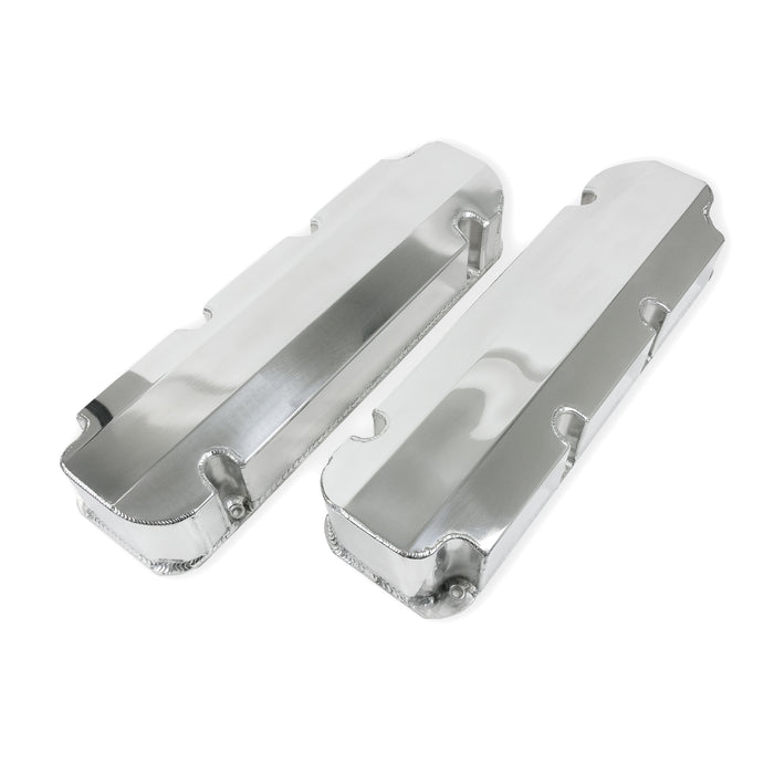 Top Street Performance JM8094-3P Valve Covers; Fab. Alum.; Short Bolt wthout Holes BBF; Polished - Truck Part Superstore