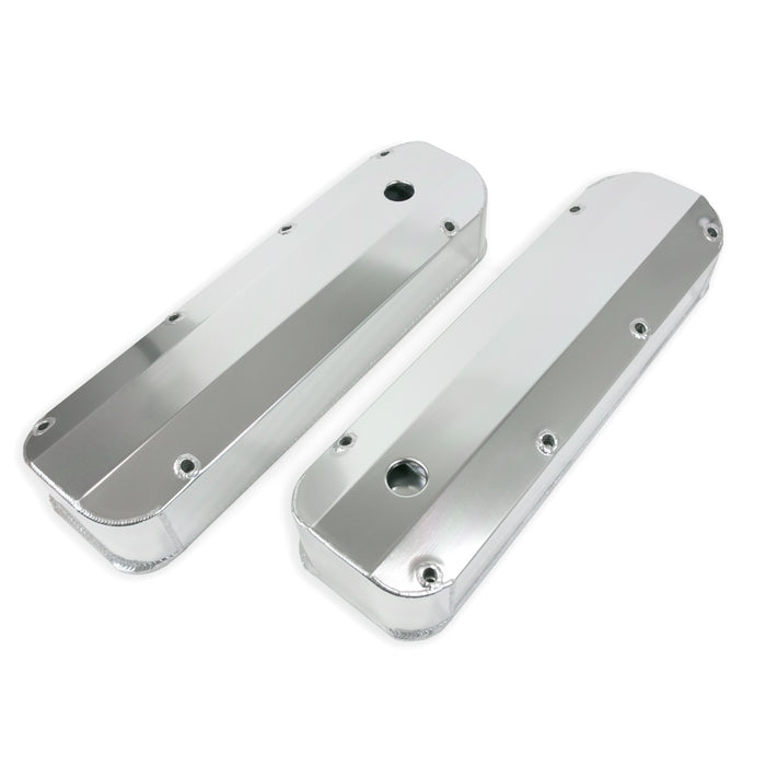 Top Street Performance JM8094-7CA Valve Covers; Fab. Alum.; Long Bolt with Holes BBF; Clear Anodized - Truck Part Superstore