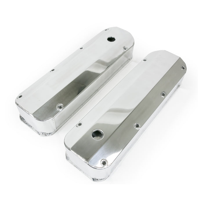 Top Street Performance JM8094-7P Valve Covers; Fab. Alum.; Long Bolt with Holes BBF; Polished - Truck Part Superstore