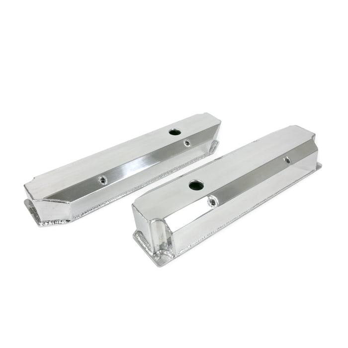 Top Street Performance JM8097-7P Valve Covers; Fab. Alum.; Long Bolt with Holes Chrysler BB; Polished - Truck Part Superstore