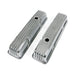 Top Street Performance JM8501-8 Valve Covers; Cast Alum.; Finned; Long Bolt with Holes; SBC Perim.; Polished - Truck Part Superstore