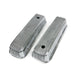 Top Street Performance JM8502-8 Valve Covers; Cast Alum.; Finned; Long Bolt with Holes; BBC; Polished - Truck Part Superstore