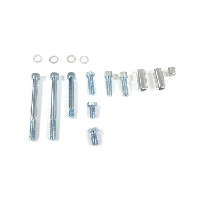 Top Street Performance JM9105P Power Steering Saginaw Bracket; Aluminum SBC Long Water Pump; Polished - Truck Part Superstore
