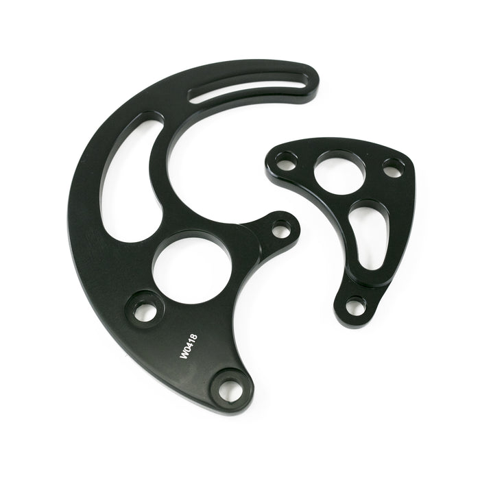 Top Street Performance JM9115BK Power Steering Saginaw Bracket; Aluminum BBC Long Water Pump; Black - Truck Part Superstore