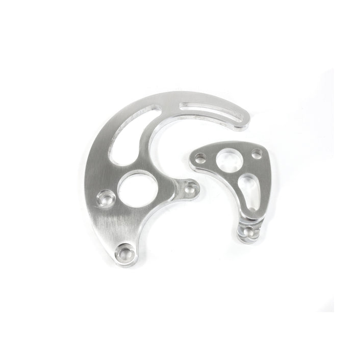 Top Street Performance JM9115B Power Steering Saginaw Bracket; Aluminum BBC Long Water Pump; Brushed - Truck Part Superstore