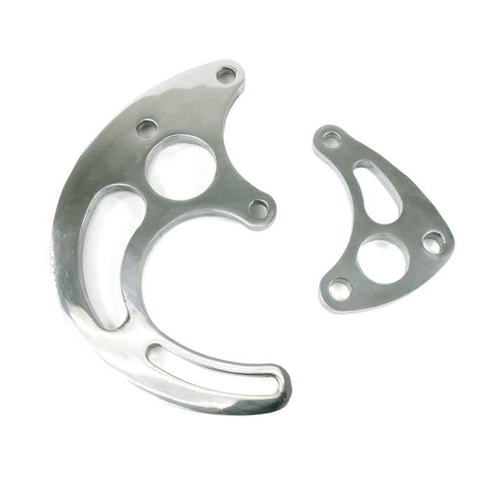 Top Street Performance JM9115P Power Steering Saginaw Bracket; Aluminum BBC Long Water Pump; Polished - Truck Part Superstore