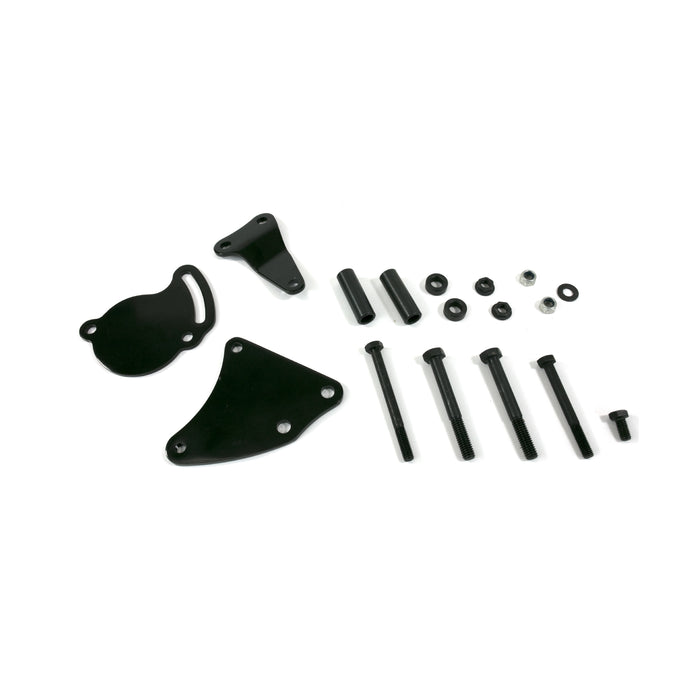 Top Street Performance JM9116BK Power Steering Type II Bracket; Steel SBC/BBC Short Water Pump; Black - Truck Part Superstore