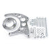 Top Street Performance JM9121P Alternator 10SI Bracket; Aluminum SBC High-mount Long Water Pump; Polished - Truck Part Superstore