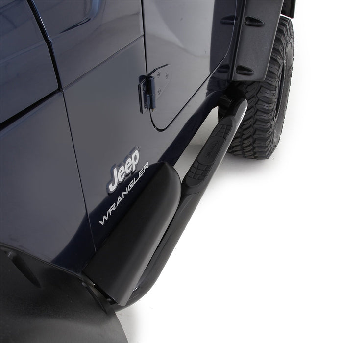 Smittybilt JN460-S2B Sure Steps 3 Inch Side Bar 97-06 Jeep Wrangler TJ Gloss Black Smittybilt - Truck Part Superstore