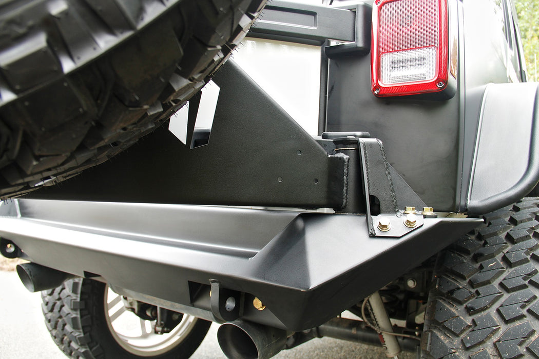 Fab Fours JP-Y1261T-1 Off The Door Tire Carrier; 2 Stage Black Powder Coated; Needs Base Bumper; - Truck Part Superstore