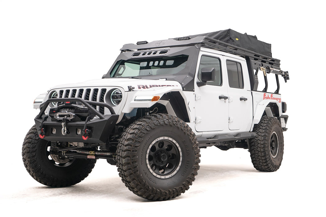 Fab Fours JTOR-02-1 Overland Rack; 2 Stage Black Powder Coat; w/Overland Extension; - Truck Part Superstore