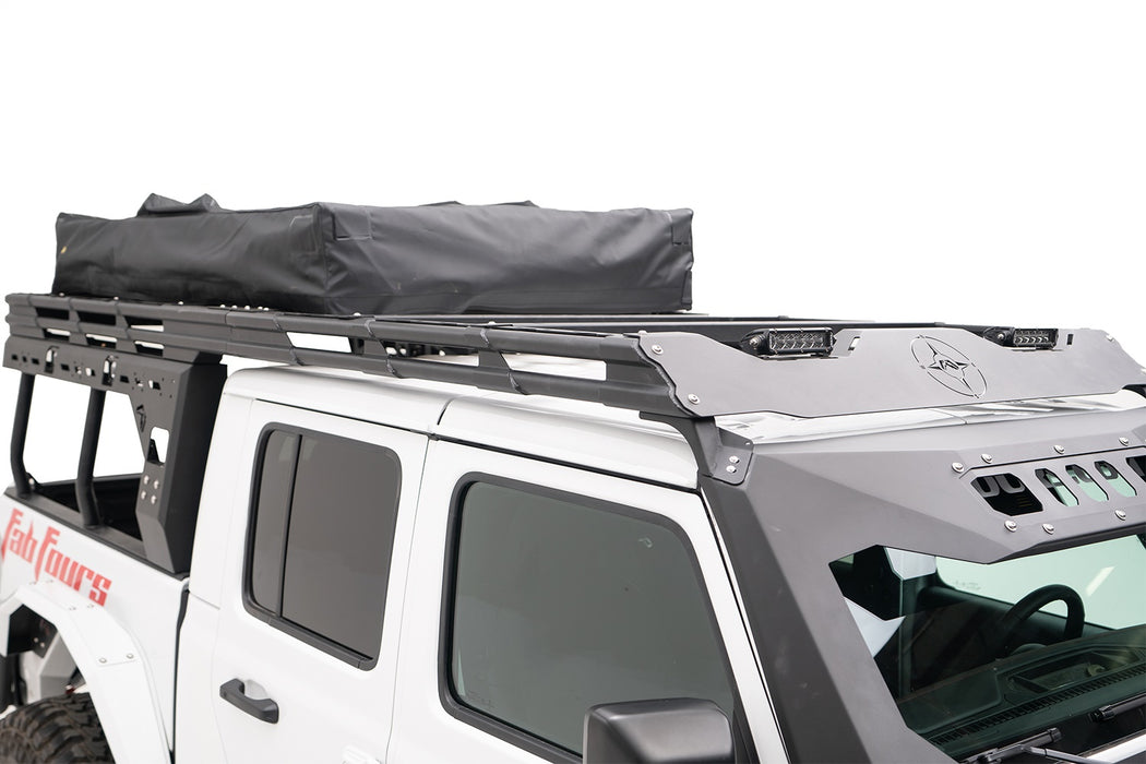 Fab Fours JTOR-02-1 Overland Rack; 2 Stage Black Powder Coat; w/Overland Extension; - Truck Part Superstore
