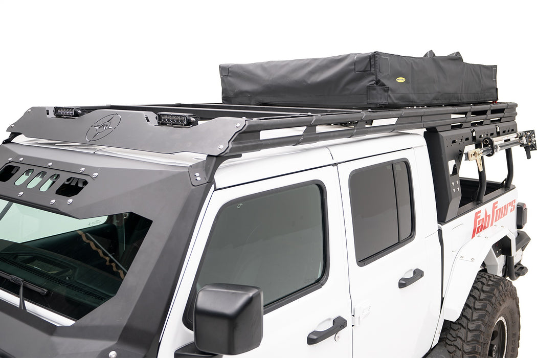 Fab Fours JTOR-02-1 Overland Rack; 2 Stage Black Powder Coat; w/Overland Extension; - Truck Part Superstore