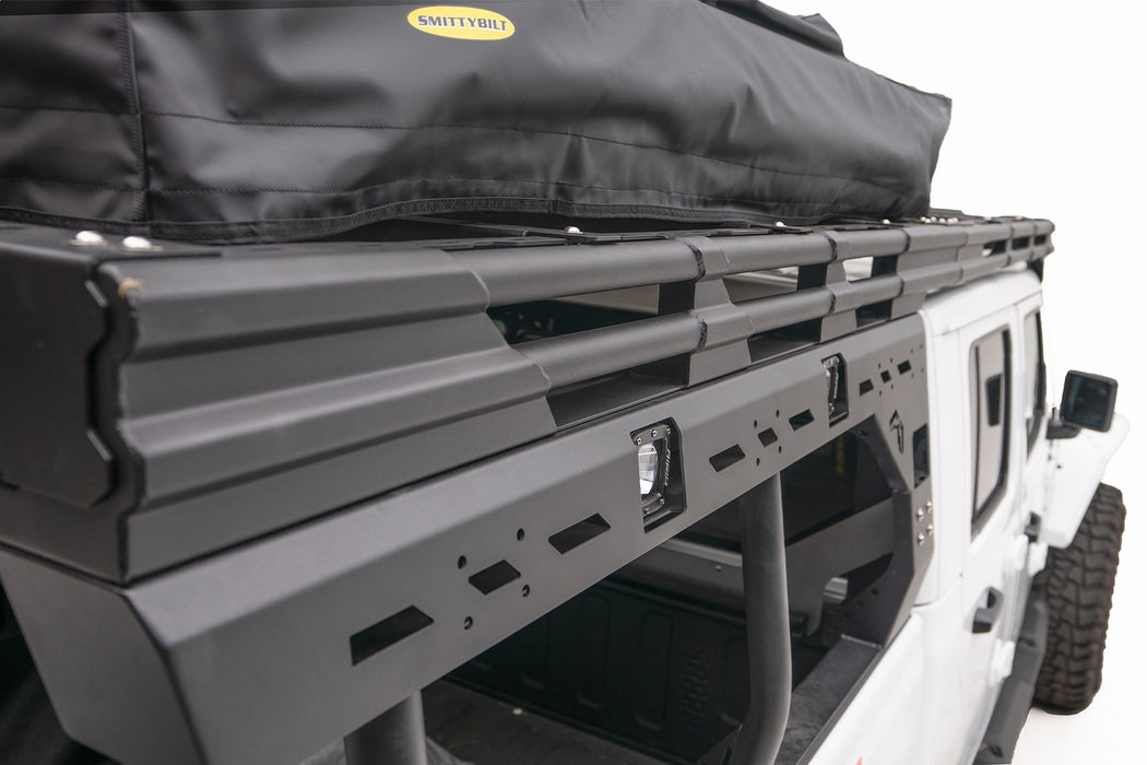 Fab Fours JTOR-02-B Overland Rack; Uncoated/Paintable; w/Overland Extension; - Truck Part Superstore