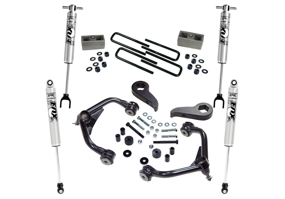 Superlift K1010F 3in. Lift Kit w/FOX Shocks-11-18 (19 Leg/Lim) Silv/Sierra 2500HD/3500HD - Truck Part Superstore