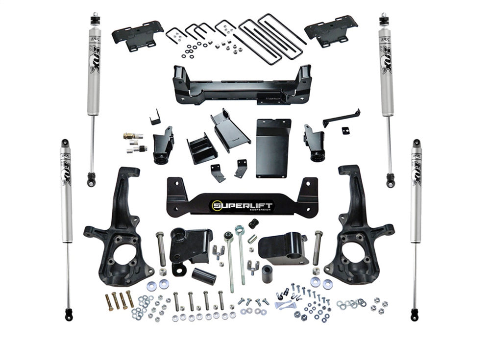 Superlift K150F 6in. Lift Kit w/FOX Shocks-11-18 (19 Leg/Lim) Silv/Sierra 2500HD/3500HD - Truck Part Superstore