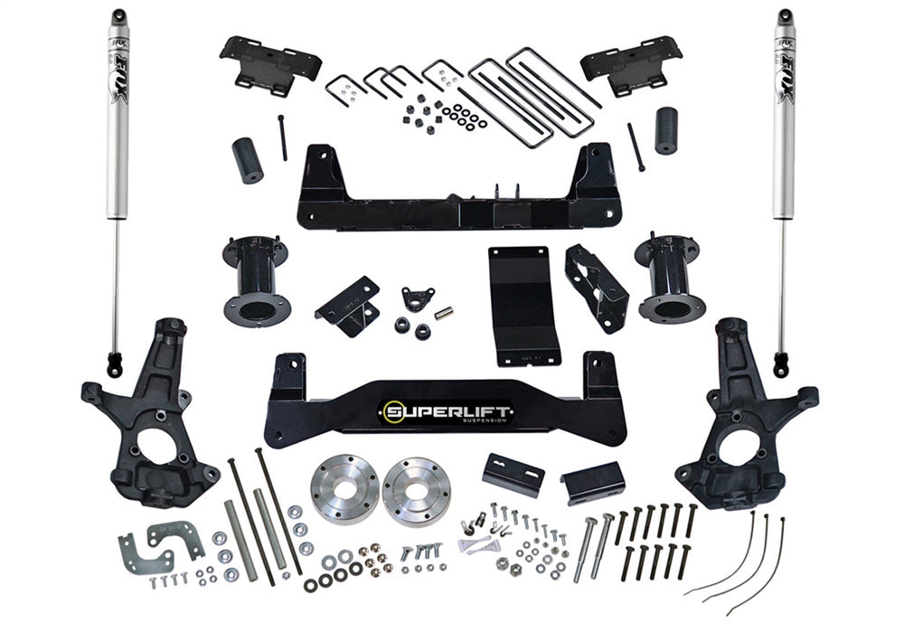 Superlift K161F 6.5in. Lift Kit w/FOX Shocks-14-18 (19 Old Body) GM1500 4WD w/Al or SS CtrlArms - Truck Part Superstore