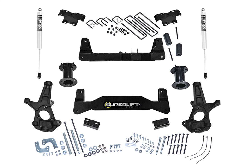 Superlift K181F 6.5in. Lift Kit w/FOX Shocks-14-18 (19 OldBody) GM1500 2WD w/Al or SS Cntrl Arms - Truck Part Superstore