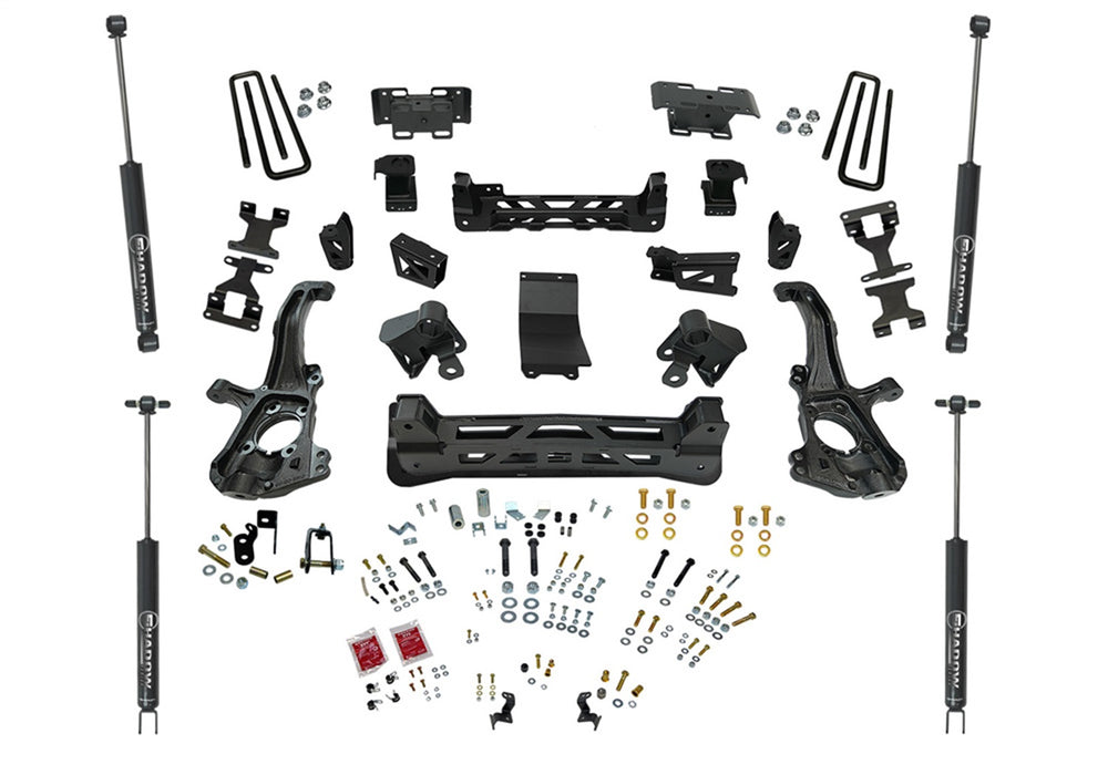 Superlift K255S 6in. Lift Kit-20-22 Silv/Sierra 2500/3500HD 4WD-Knuckle Kit w/Shadow Shocks - Truck Part Superstore