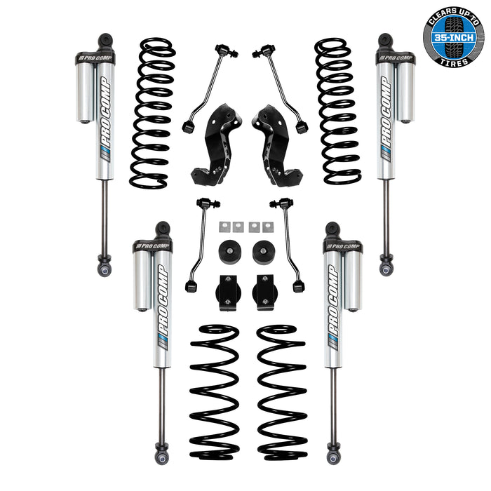 Pro Comp Suspension K3111BXP Lift Kit; Pro Comp JL 2.5 in.; Short Arm; w/2.5 Piggyback Reservoir Shocks; - Truck Part Superstore
