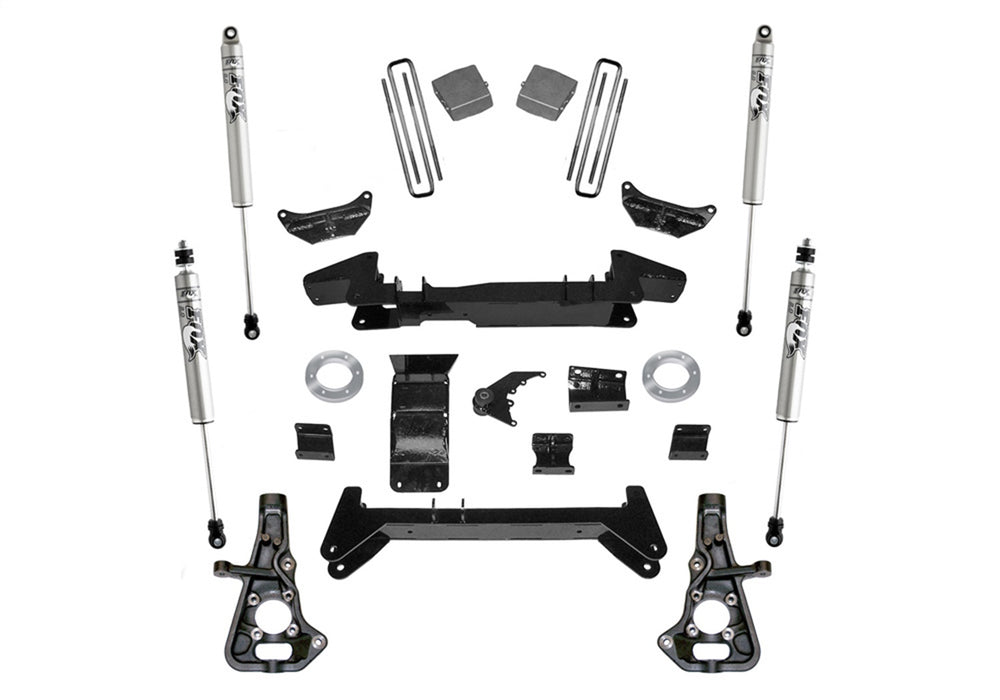 Superlift K860F 6in. Lift Kit w/FOX Shocks-01-10 Silv/Sierra 2500HD/3500HD 4WD-Knuckle Kit - Truck Part Superstore