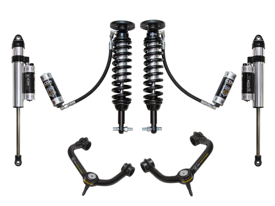 ICON Vehicle Dynamics K93075T 2014 FORD F150 2WD 1.75-2.63" LIFT STAGE 5 SUSPENSION SYSTEM WITH TUBULAR UCA - Truck Part Superstore