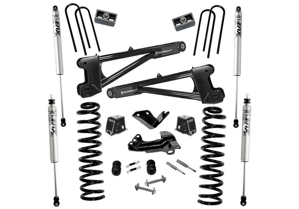 Superlift K975F 4in. Lift Kit w/FOX Shocks-05-07 F250/350 4WD Diesel w/Replacement Radius Arms - Truck Part Superstore
