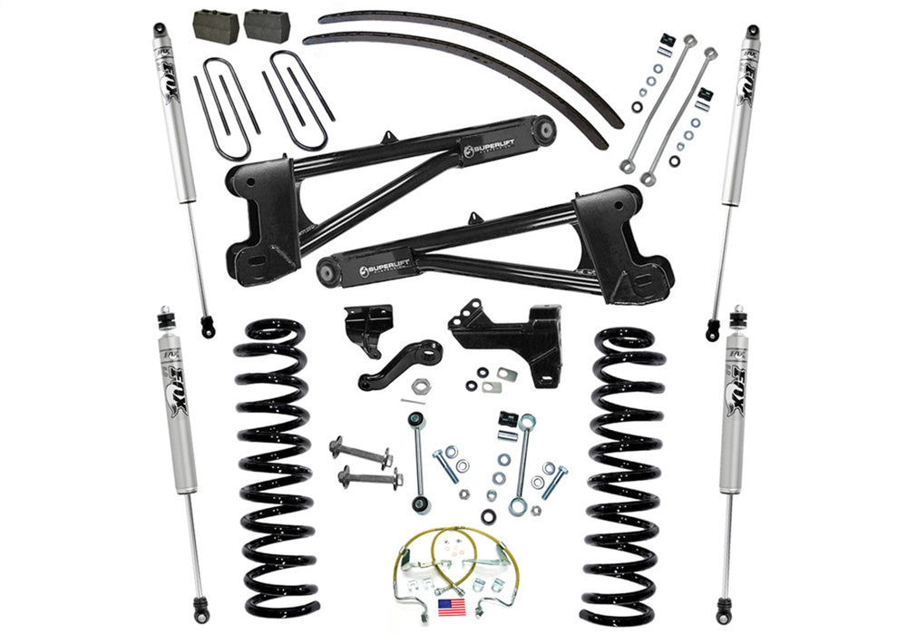 Superlift K983F 6in. Lift Kit w/FOX Shocks-08-10 F250/350 4WD Diesel w/Replacement Radius Arms - Truck Part Superstore