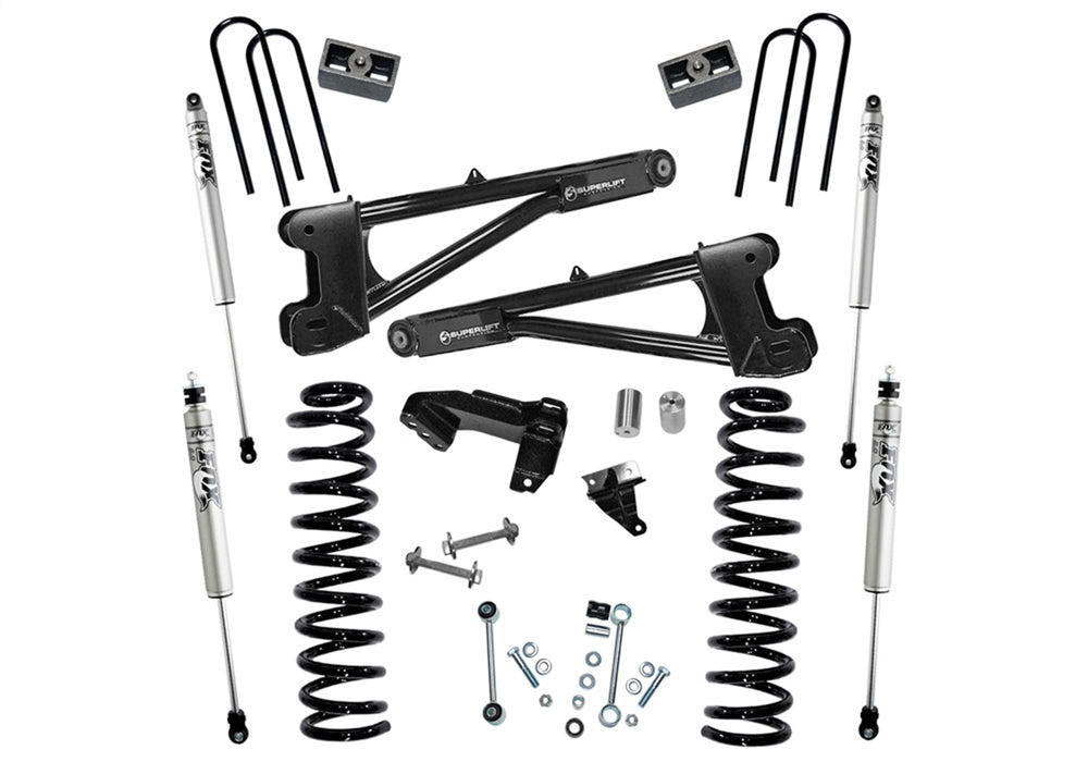 Superlift K987F 4in. Lift Kit w/FOX Shocks-11-16 F250/350 4WD Diesel w/Replacement Radius Arms - Truck Part Superstore