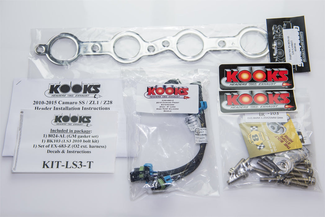 Kooks Custom Headers 22502310 1-3/4in. x 1-7/8in. x 3in. Stainless Signature Series Headers. 2010-2015 Camaro - Truck Part Superstore
