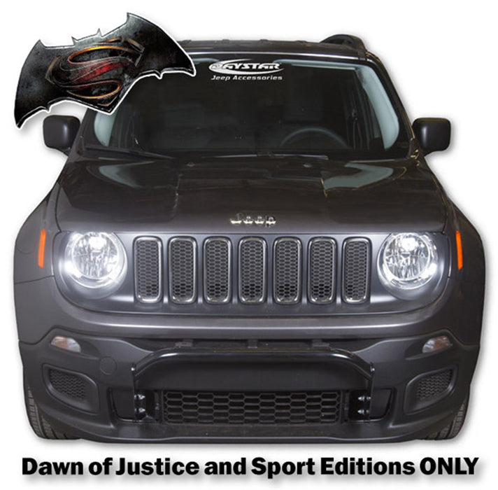 Daystar KJ50006BK Jeep Renegade Frame Mounted Bull Bar 15-18 Jeep Renegade Fits Sport Edition And Dawn Of Justice Models Only Daystar - Truck Part Superstore