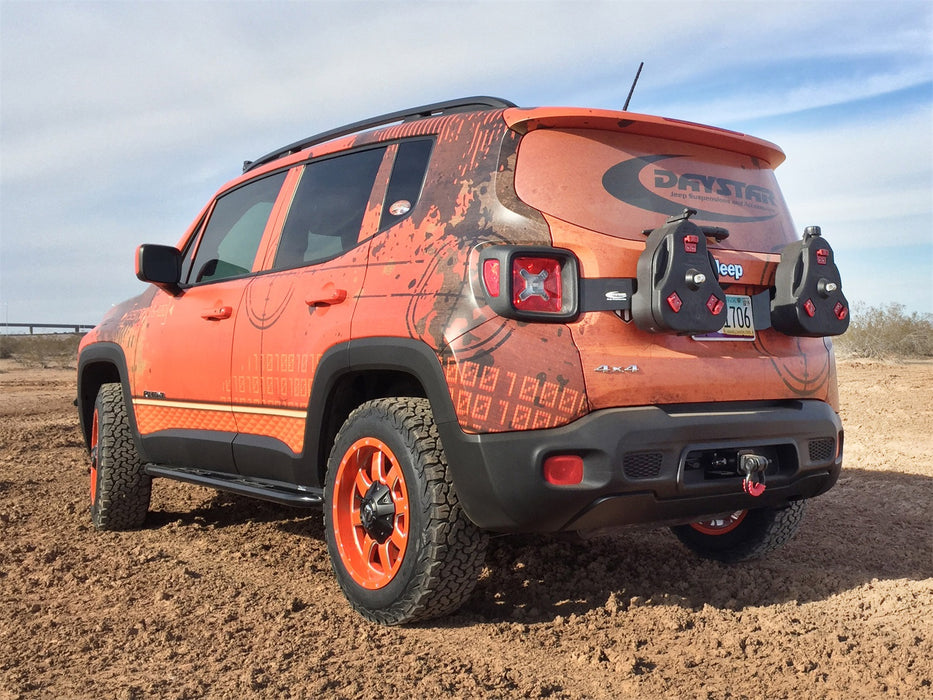 Daystar KJ50020BK 15-16 Jeep Renegade Cam Can Rear Tailgate Mounting System Cam Cans Sold Separately Daystar - Truck Part Superstore