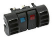 Daystar KJ71036BK 87-96 Jeep TJ Upper Air Vent Switch Pod W/ 2 Rocker Switches Blue and Red Daystar - Truck Part Superstore