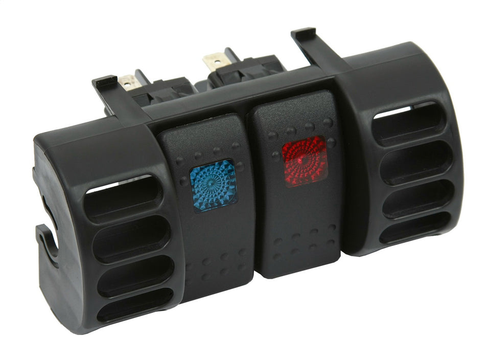 Daystar KJ71036BK 87-96 Jeep TJ Upper Air Vent Switch Pod W/ 2 Rocker Switches Blue and Red Daystar - Truck Part Superstore
