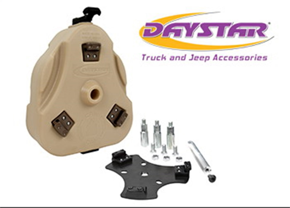 Daystar KJ72001TN 46-75 Jeep CJ Cam Can Trail Box W/ Spare Tire Mount Tan Daystar - Truck Part Superstore
