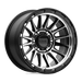 KMC KM54279068512N KM542 17X9 6X5.5 S-BLK MACH -12MM - Truck Part Superstore