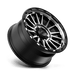 KMC KM54289064518 KM542 18X9 6X4.5 S-BLK MACH 18MM - Truck Part Superstore
