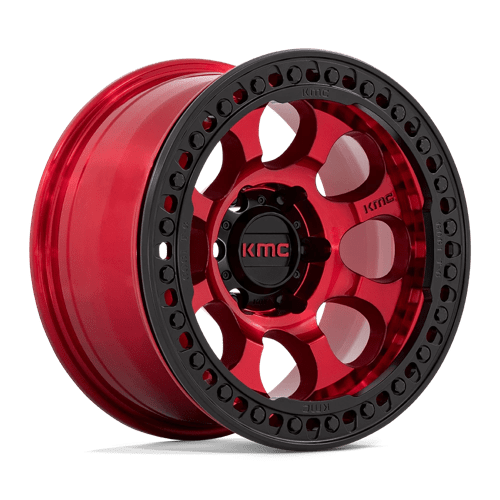 KMC KM237QB17905038N KM237 17X9 5X5.0 C-RED-BLK-RG -38MM - Truck Part Superstore