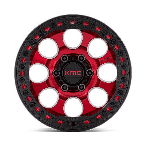 KMC KM237QB17856300 KM237 17X8.5 6X135 C-RED-BLK-RG 0MM - Truck Part Superstore
