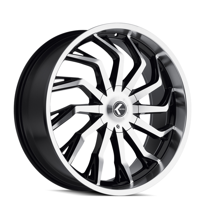 KRAZE KR142-24952BM18 KR142-249525BM SCRILLA (KR142) BLACK/MACHINED 24X9.5 5-127/5-139.718mm 87mm - Truck Part Superstore