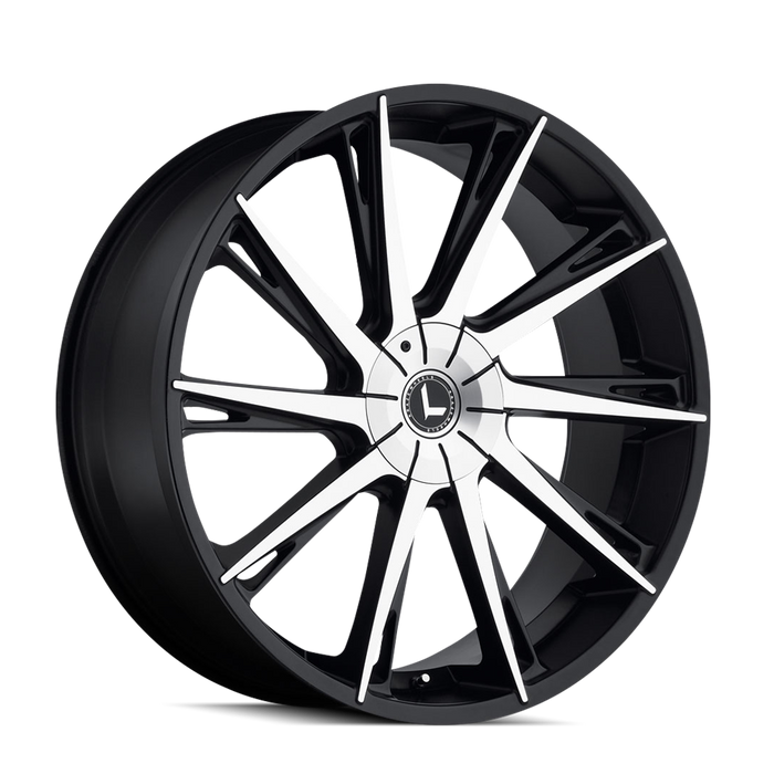 KRAZE KR144-24918BM18 KR144-249528BM SWAGG (KR144) BLACK/MACHINED 24X9.5 5-115/5-12018mm 74.1mm - Truck Part Superstore