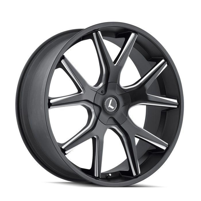 KRAZE KR146-22937M30 KR146-229550M SPLTZ (KR146) BLACK/MILLED 22X9.5 6-135/6-139.730mm 100.3mm - Truck Part Superstore