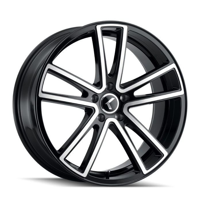 KRAZE KR190-22864BM38 190 (190) BLACK/MACHINED FACE 22X8.5 5-115 38mm 72.62mm - Truck Part Superstore
