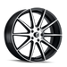 KRAZE KR191-22845BM38 191 (191) BLACK/MACHINED FACE 22X8.5 5x112 38mm 66.56mm - Truck Part Superstore