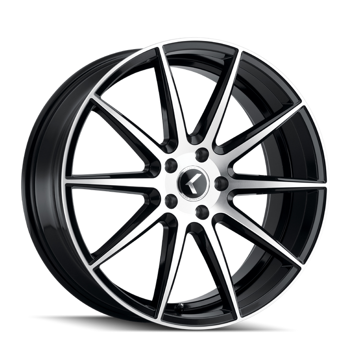 KRAZE KR191-22864BM38 191 (191) BLACK/MACHINED FACE 22X8.5 5-115 38mm 72.62mm - Truck Part Superstore