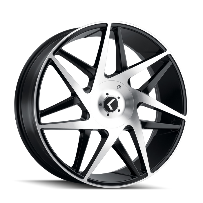KRAZE KR192-22988BM18 192 (192) BLACK/MACHINED FACE 22X9.5 5-115/5-139.7 18mm 87mm - Truck Part Superstore