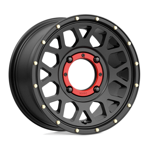 KMC Powersports KS13547048738 KS135 14X7 4X137 S-BLK 38MM - Truck Part Superstore