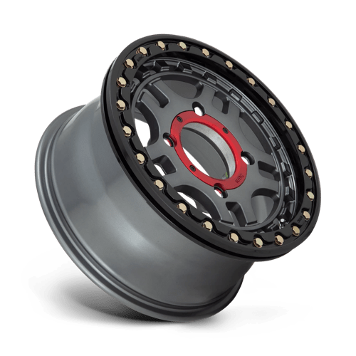 KMC Powersports KS24047048438 KS240 14X7 4X137 G-MTL BLK-RING 38MM - Truck Part Superstore
