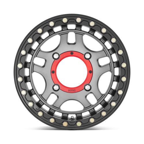 KMC Powersports KS24047044438 KS240 14X7 4X156 G-MTL BLK-RING 38MM - Truck Part Superstore